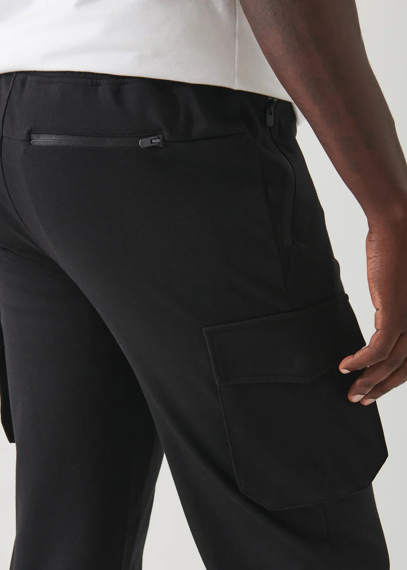 STRETCH CARGO JOGGER - BLACK