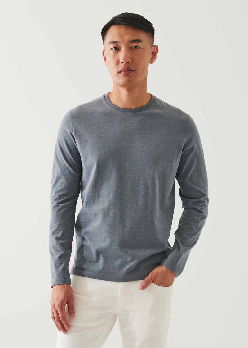 Pima Cotton Stretch overdye T-shirt  - Jasper