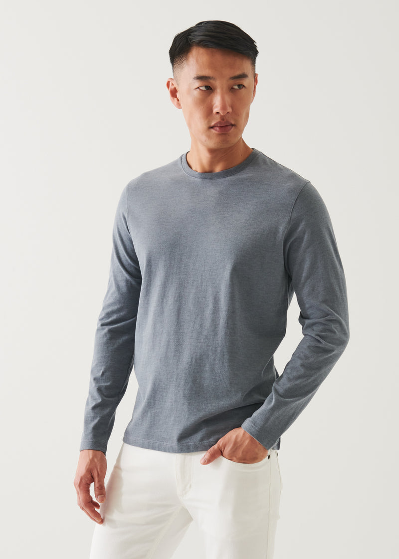 Pima Cotton Stretch overdye T-shirt  - Jasper