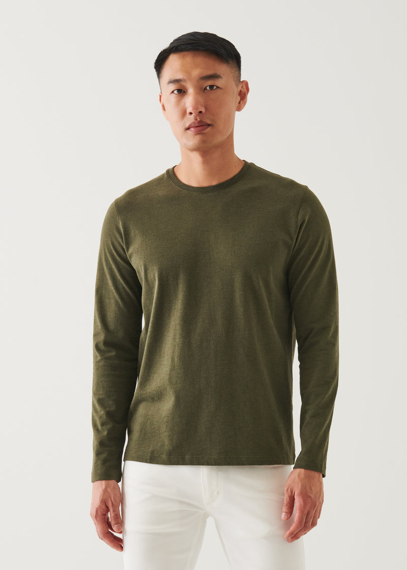 Pima cotton stretch overdye T-shirt - Khaki
