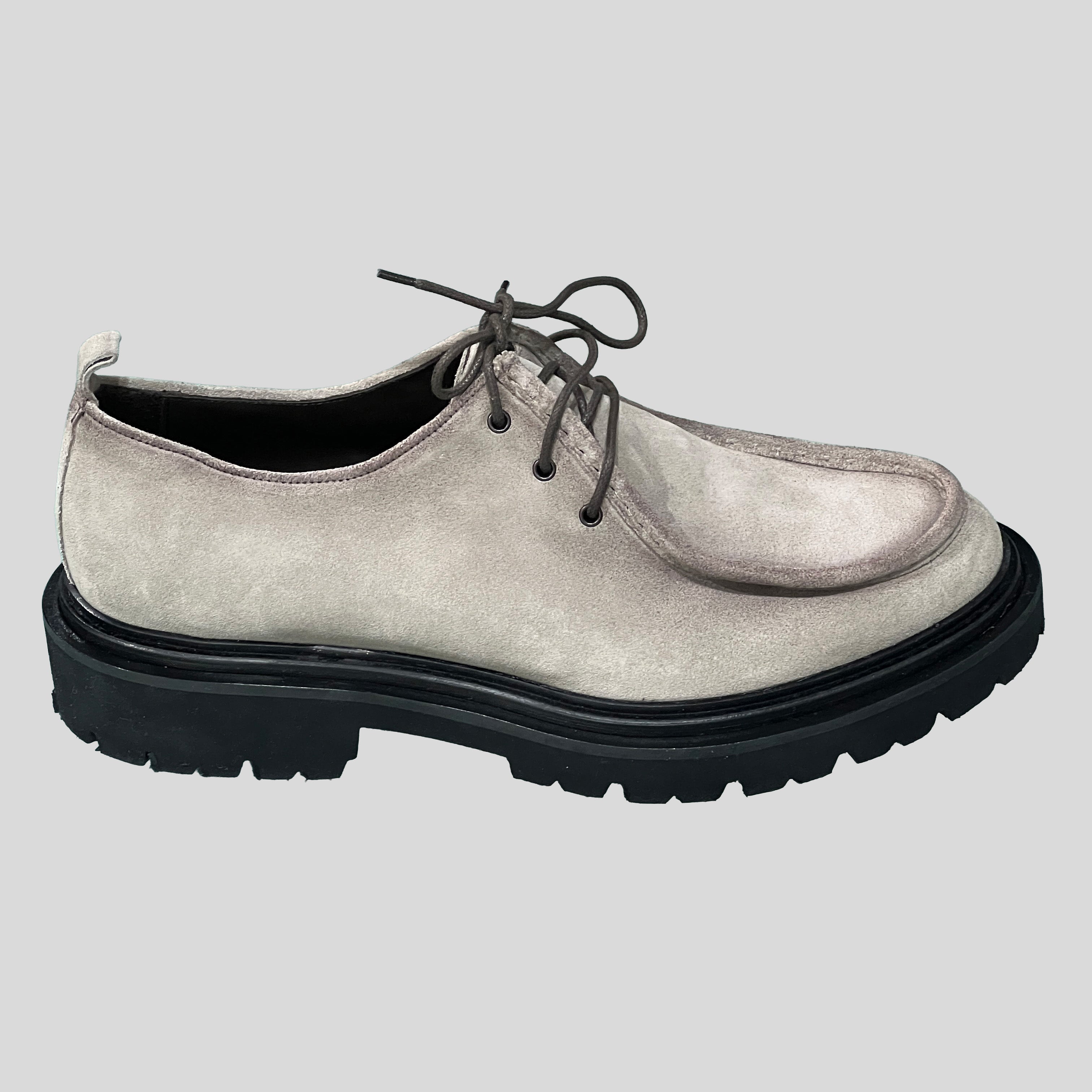 AIR BRUSHED SUEDE LACE-UP  - MUD