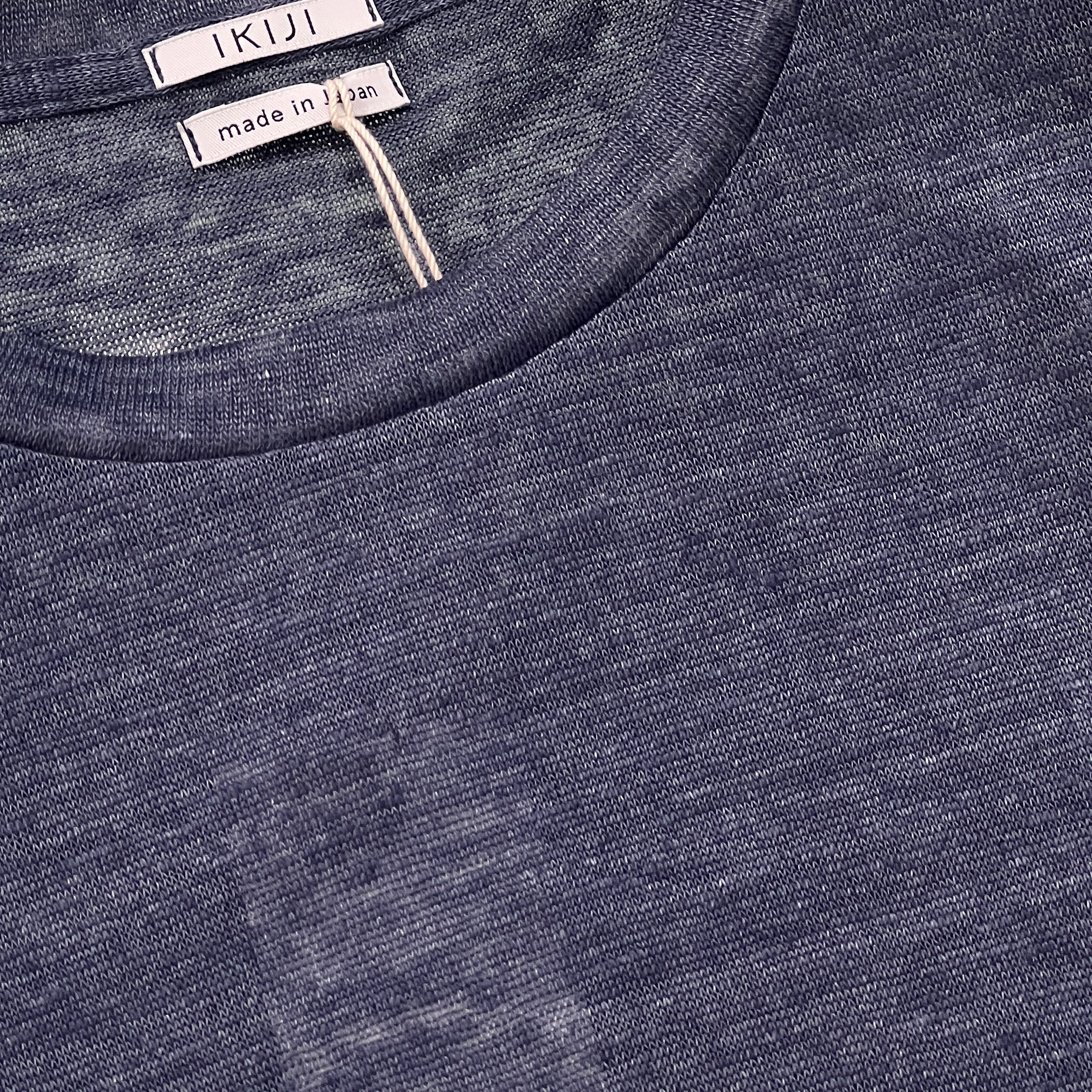 LINEN T-SHIRT - BLUE GRAY