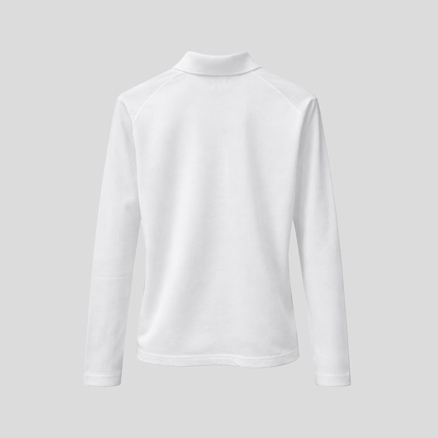 LONG-SLEEVE POLO - WHITE