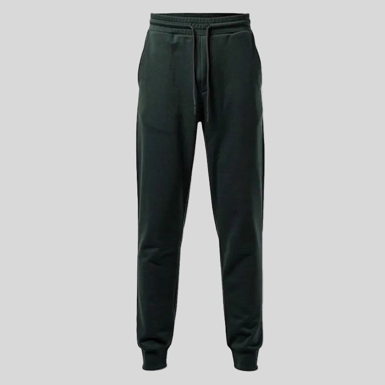WOOL RELAX FIT PANTS - DARK GREEN