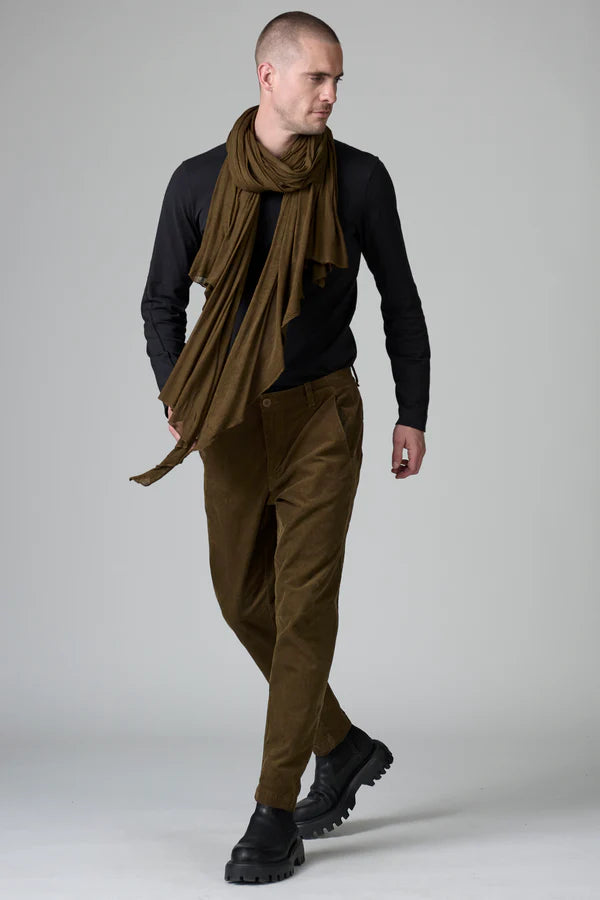 MUSTARD PLAIN KNIT VISCOSE SCARF