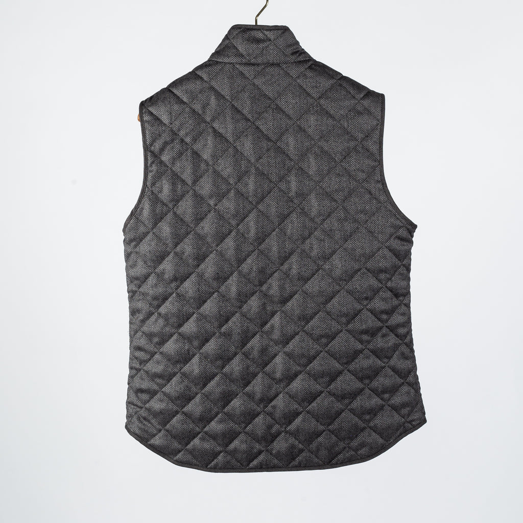 THEO - CHARCOAL HERRINGBONE VEST