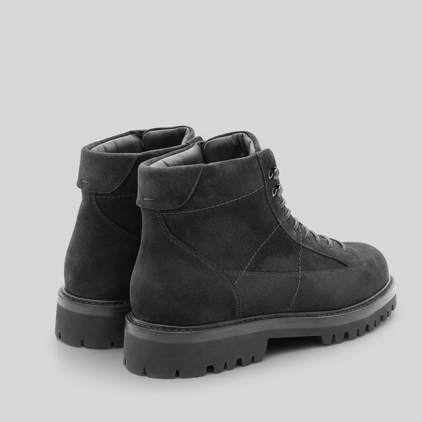 SUEDE STITCH  BOOT - CHARCOAL