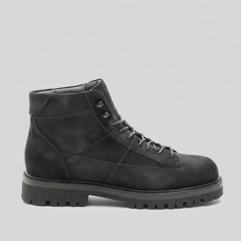 SUEDE STITCH  BOOT - CHARCOAL