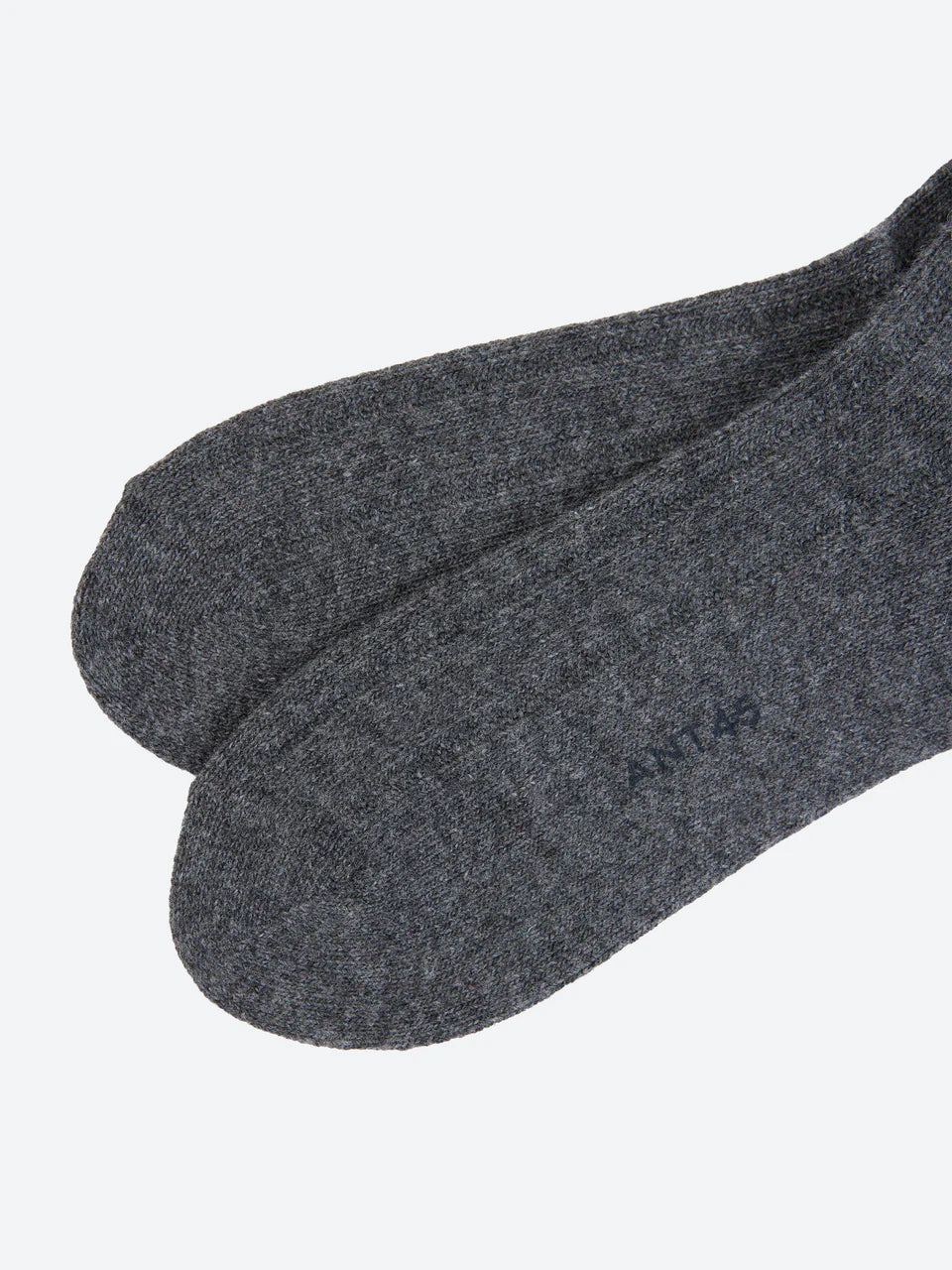 VANCOUVER CASHMERE BLEND SHORT SOCKS - MED GREY