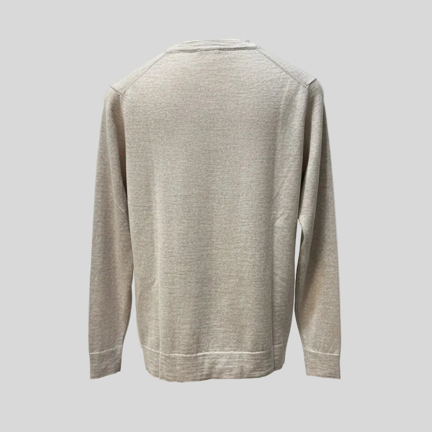 CREWNECK VIRGIN WOOL SWEATER  - BEIGE / MILK