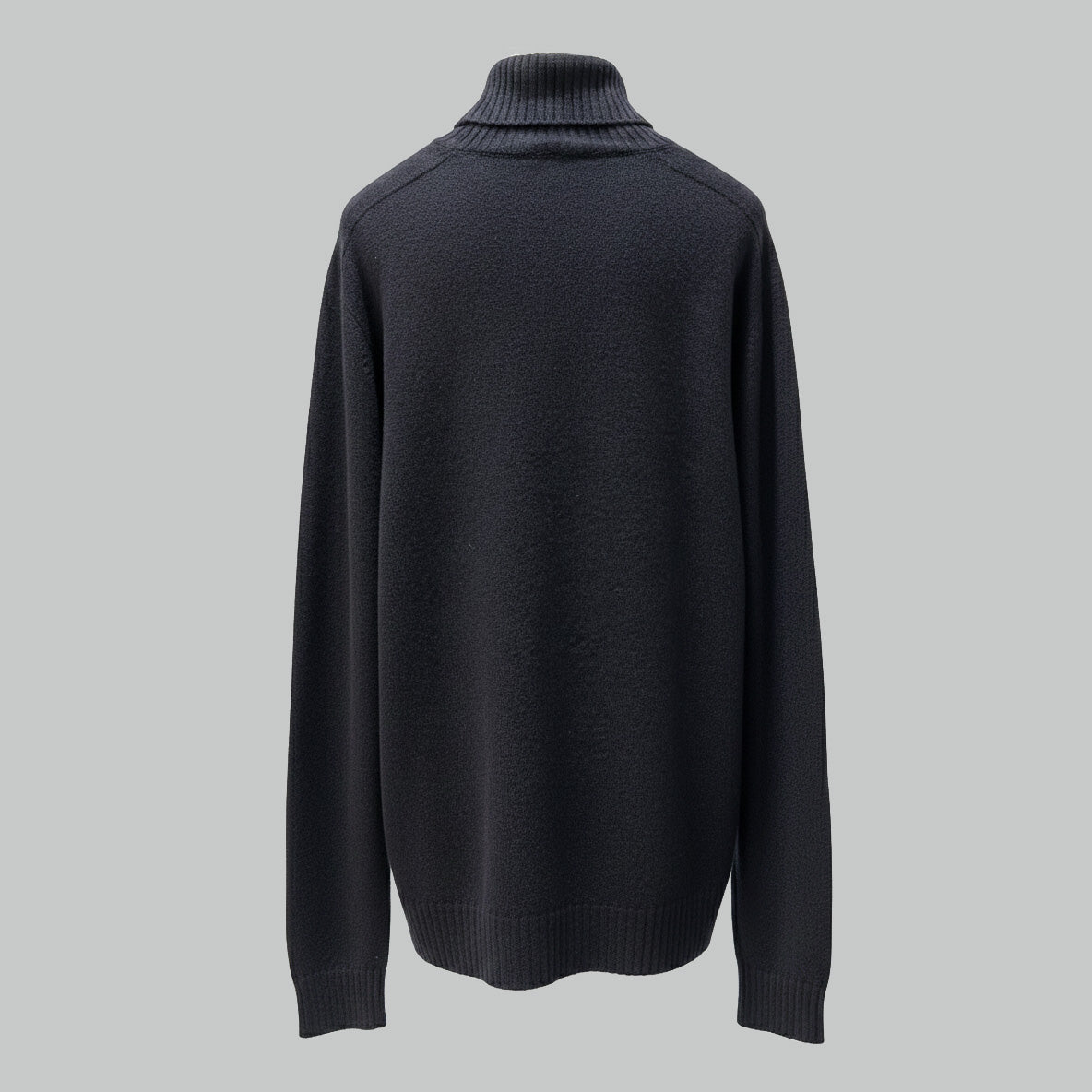 WOOL TURTLENECK SWEATER - NAVY BLUE