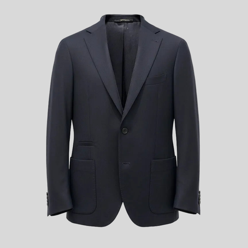 VITALE BARBERIS CANONICO  VIRGIN WOOL JACKET - NAVY BLUE