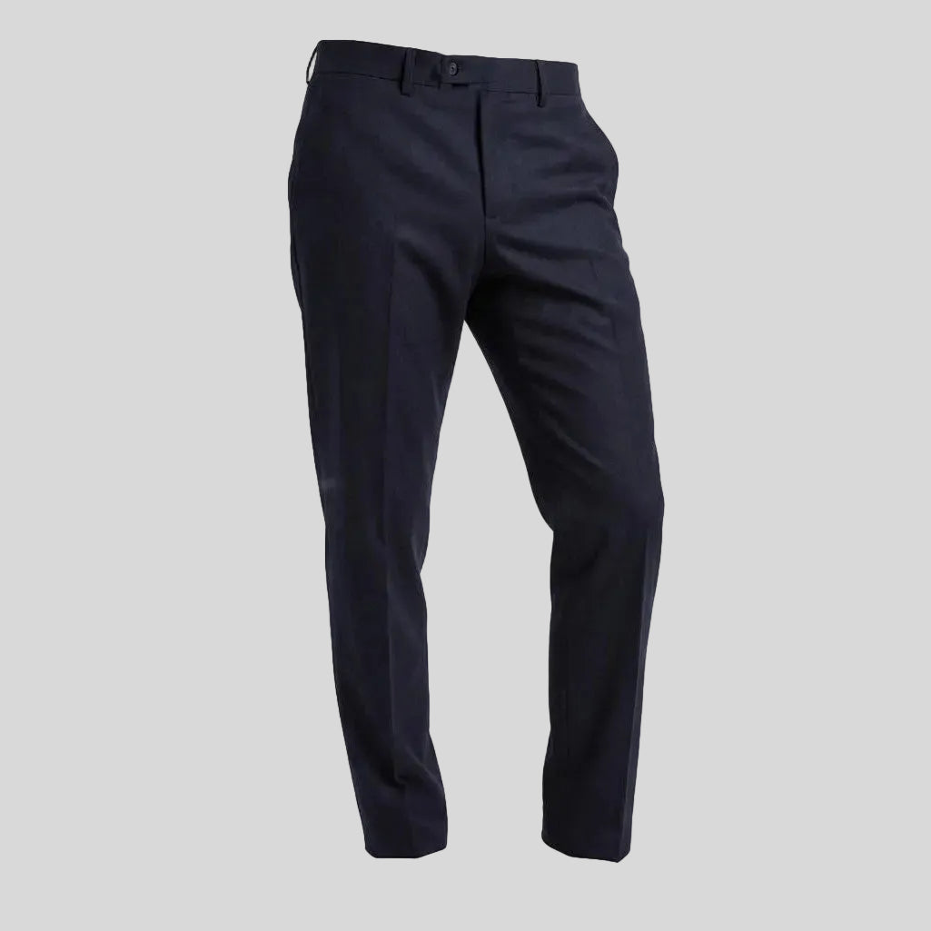 VITALE BARBERIS CANONICO WOOL PANTS - NAVY BLUE