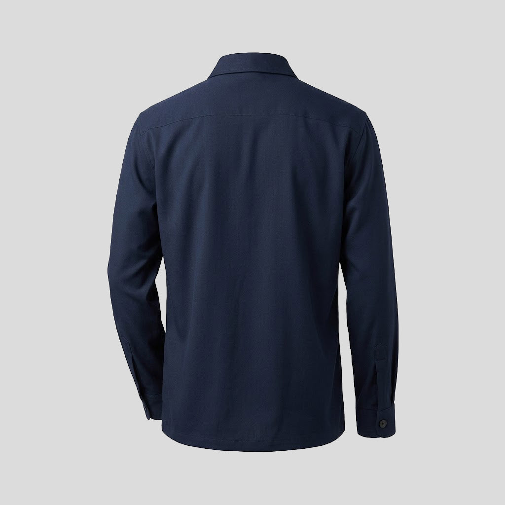 WOOL OVERSHIRT - NAVY BLUE