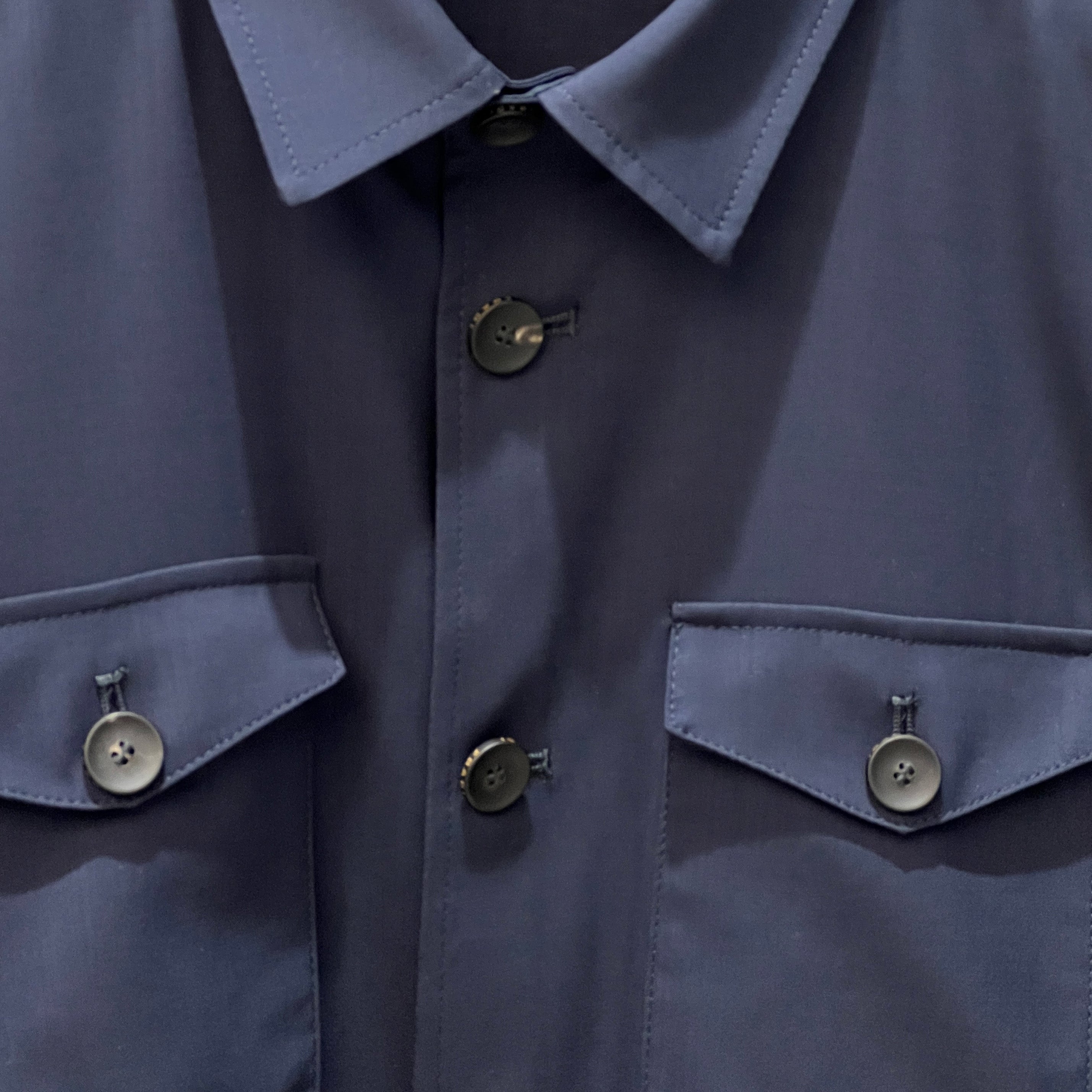 WOOL OVERSHIRT - NAVY BLUE