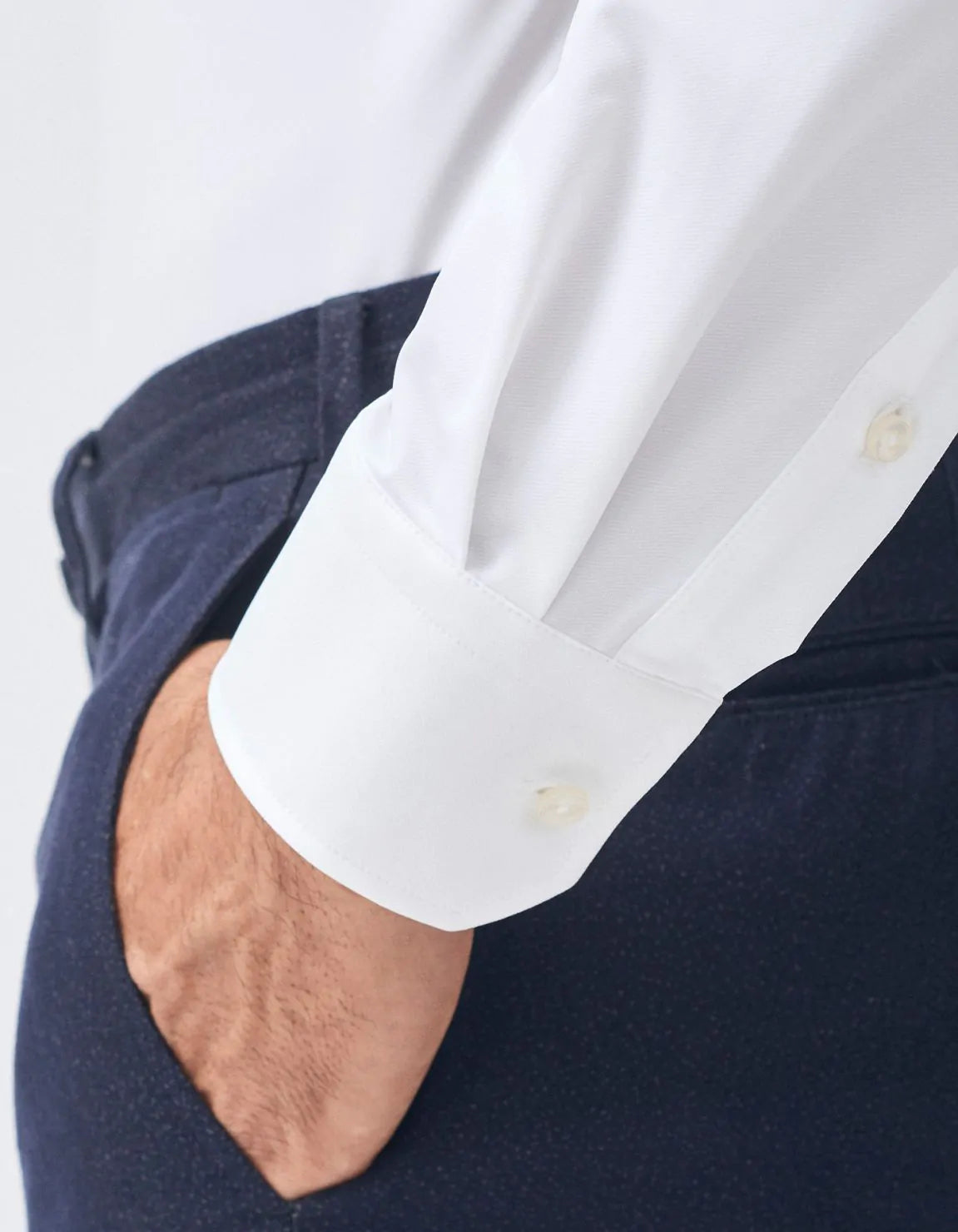XACUS SHIRT COLLAR CUTAWAY WHITE TWILL