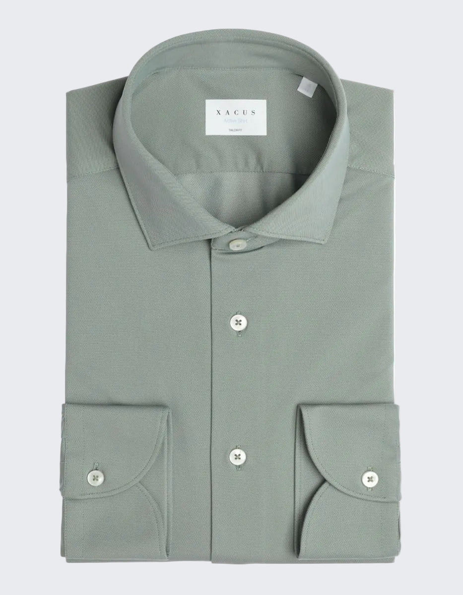 XACUS GREEN ACTIVE TAILOR FIT SHIRT