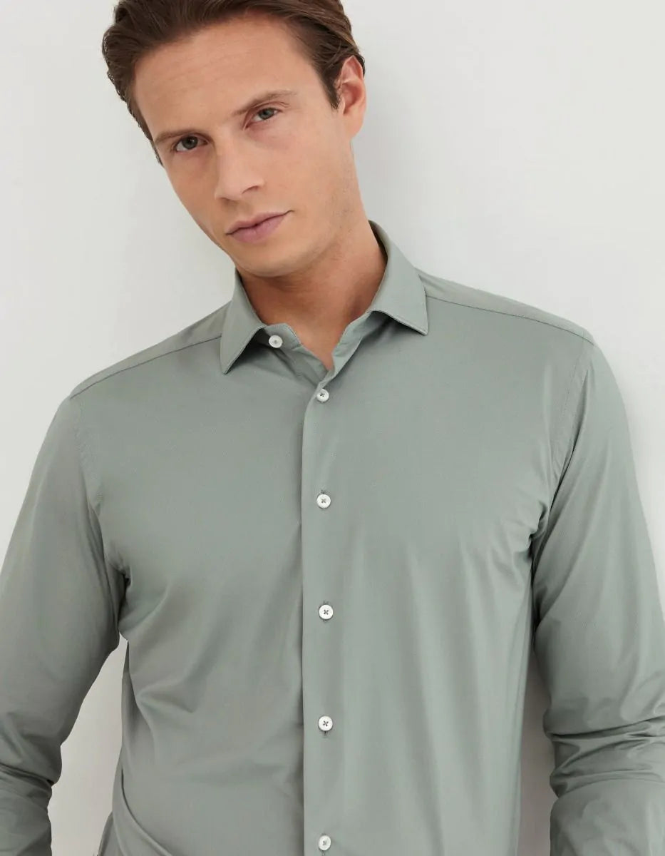 XACUS GREEN ACTIVE TAILOR FIT SHIRT