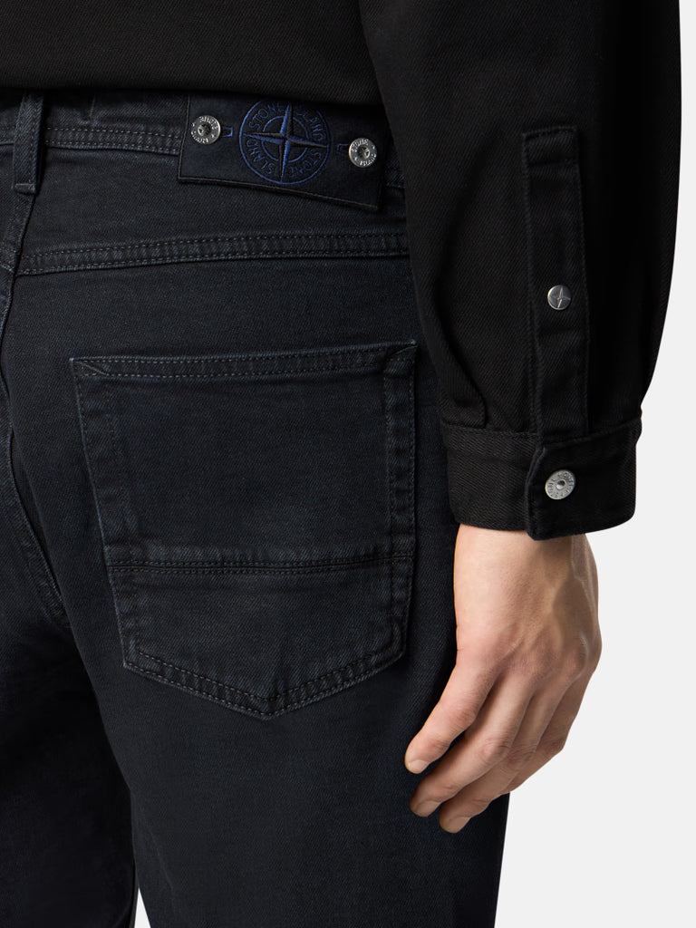 BLACK RINSE SLIM FIT JEANS