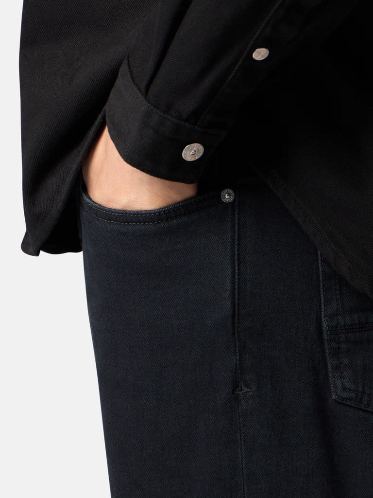 BLACK RINSE SLIM FIT JEANS