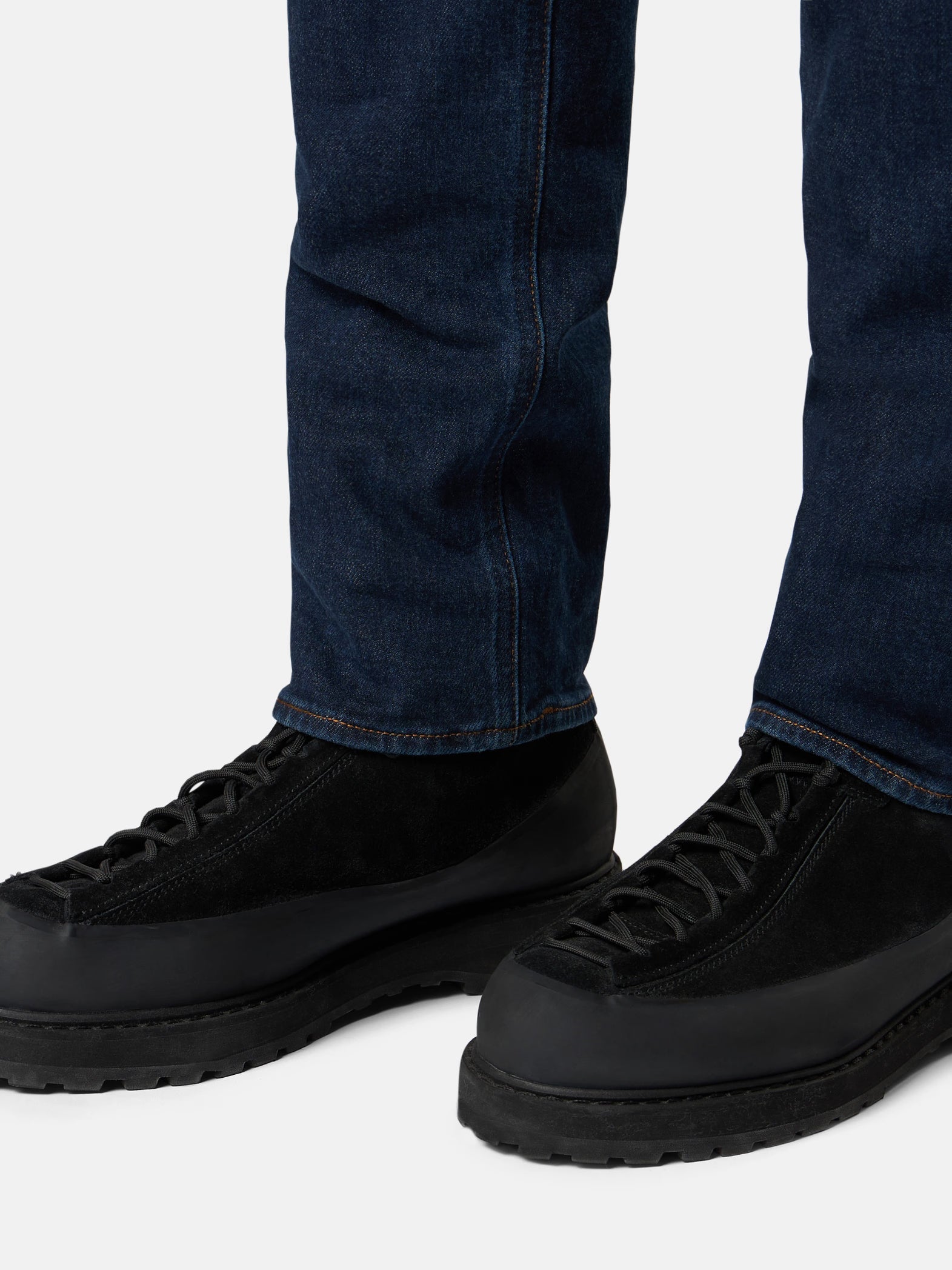 STRETCH INDIGO DENIM-RINSED