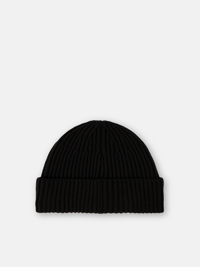 BLACK FULL RIB BEANIE