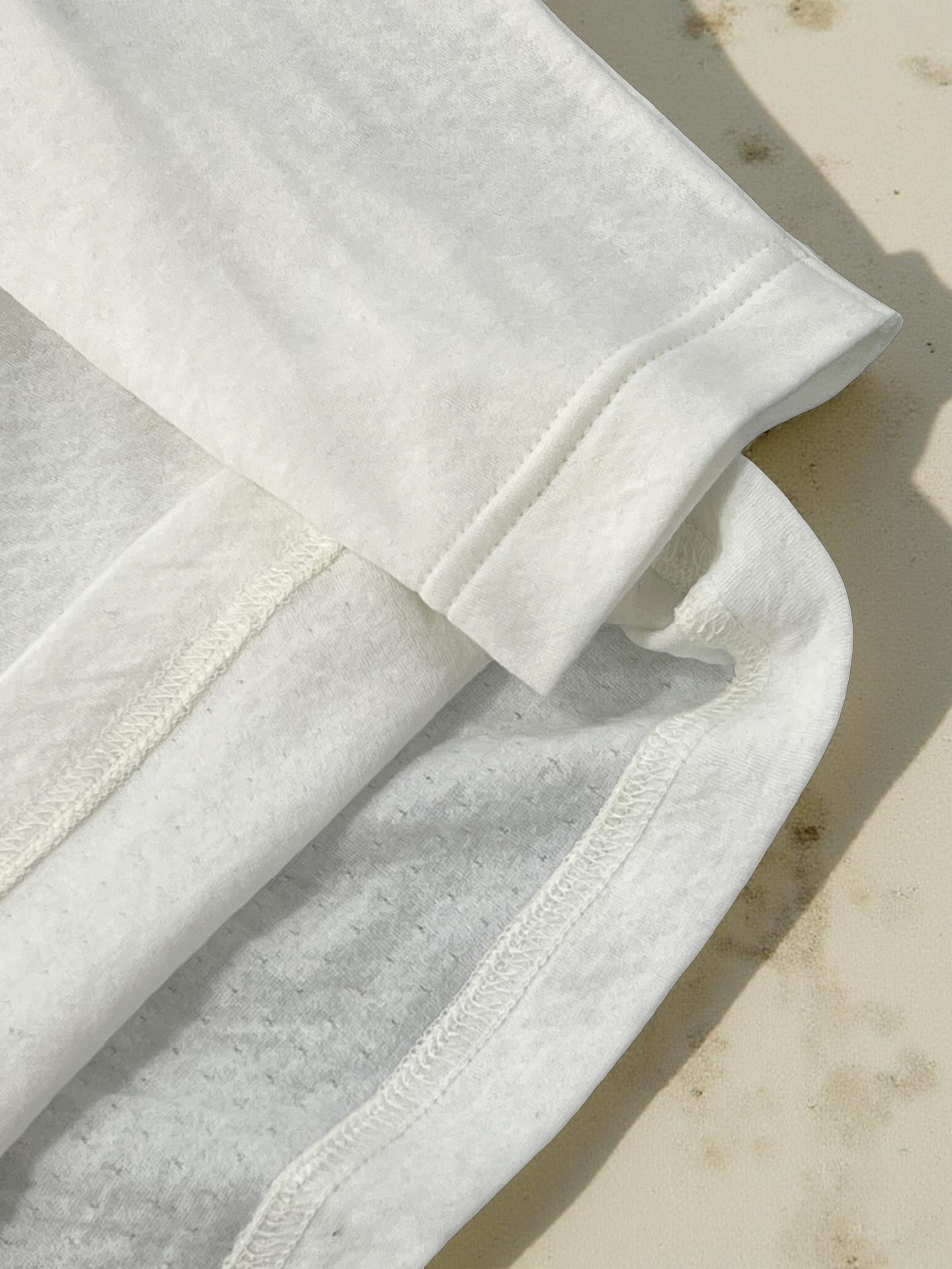 LONG SLEEVE GAUSE COTTON  - WHITE