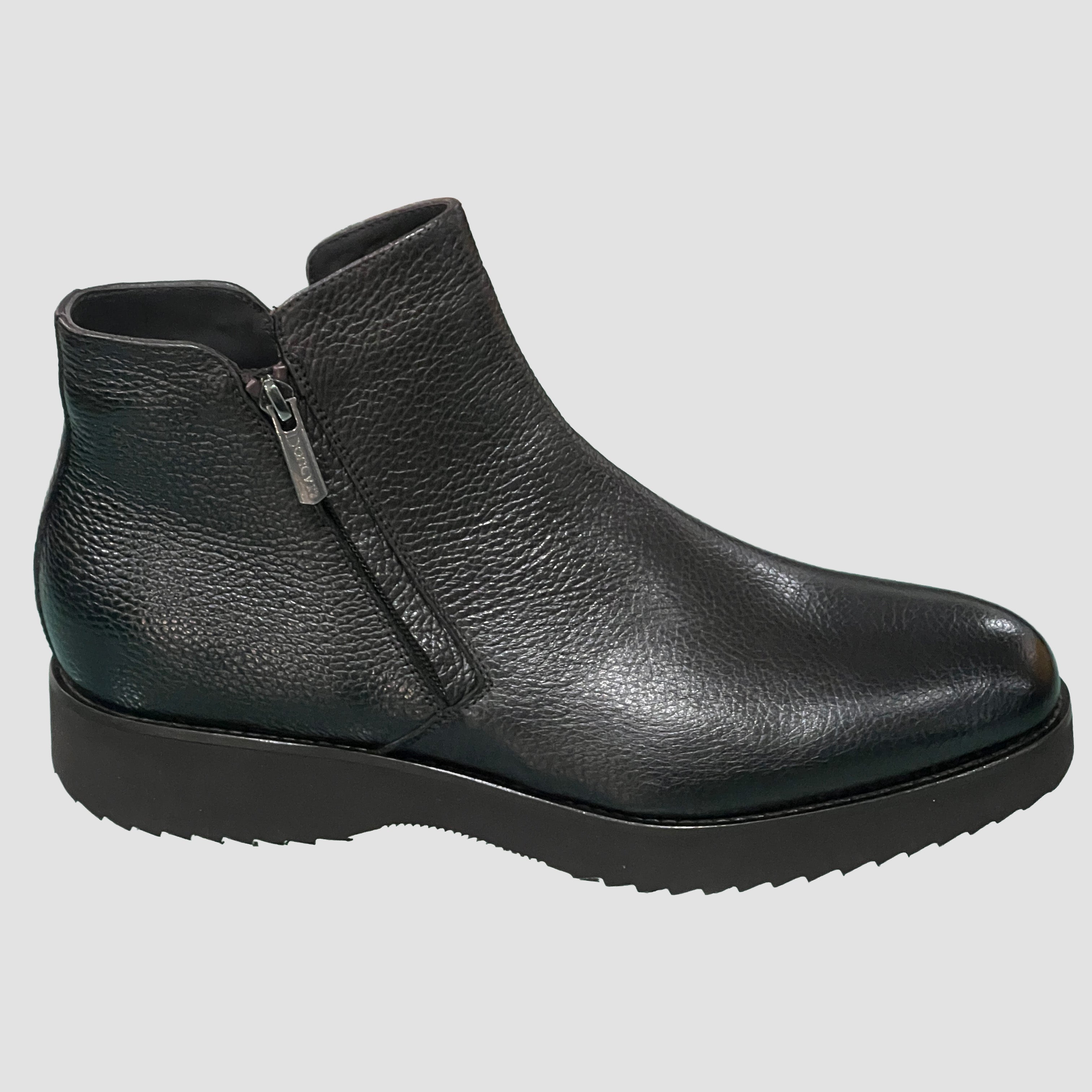 STAG LEATHER ANKLE BOOT - EBANO