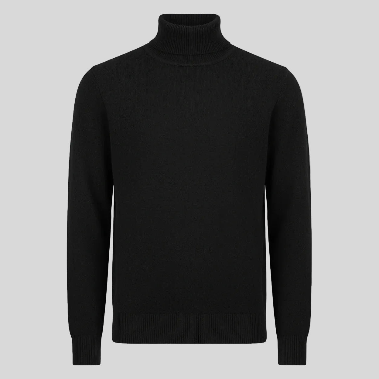 HANNES ROETHER ROLL NECK SWEATER - BLACK